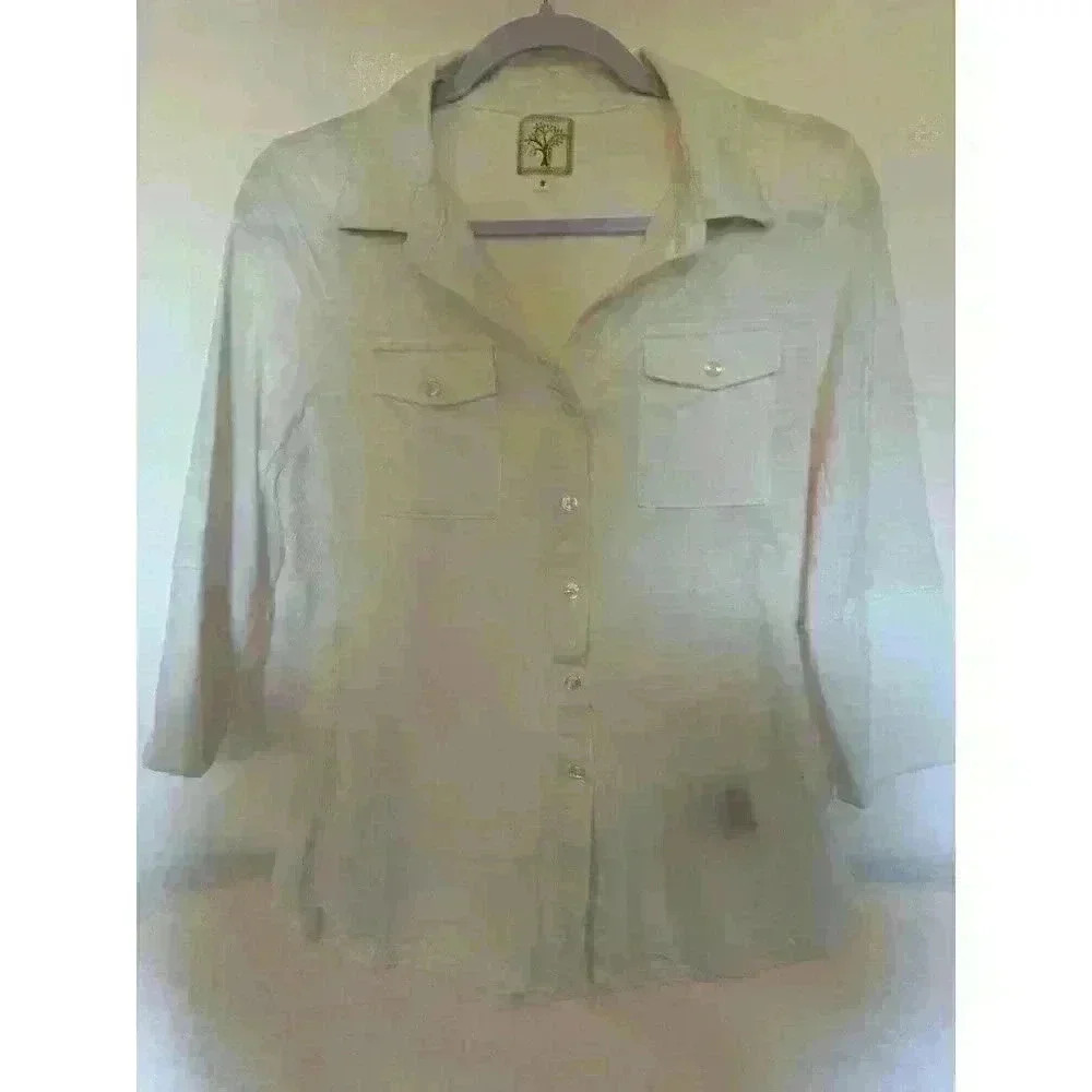 White Blouse Cottontree Size Small